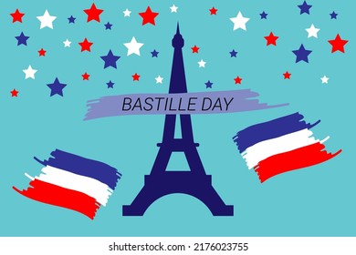 Bastille day background vector illustration