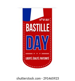 Bastille day banner design over a white background, vector illustration