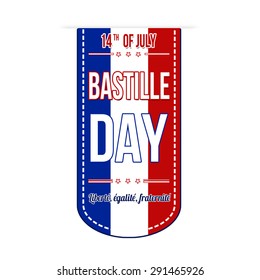 Bastille day banner design over a white background, vector illustration