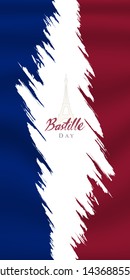 bastille day, card, banner or poster for the French National Day, 14th of July