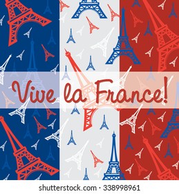 Bastille Day card in vector format