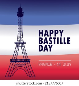 bastille day cartel with eiffel tower