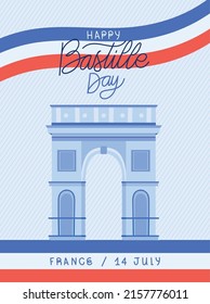 bastille day cartel with triumph arch