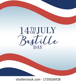 bastille day celebration with france flag vector illustration design