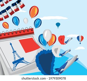bastille day celebration french party