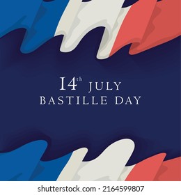 bastille day celebration lettering card