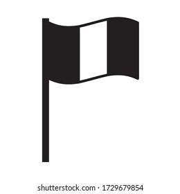 bastille day concept, france flag icon over white background, line style, vector illustration