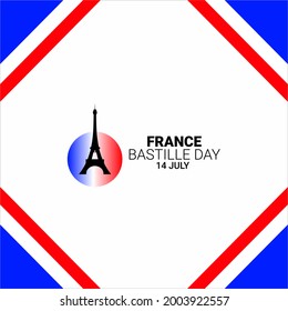 bastille day concept, france map with eiffel tower icon over white background, flat style