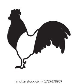 bastille day concept, gallic rooster with french flag design over white background, line style, vector illustration