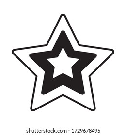 bastille day concept, star with france flag icon over white background, line style, vector illustration