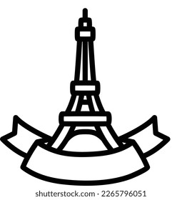 Bastille day festival fully editable vector icon

