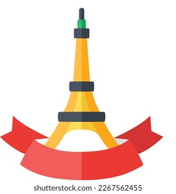 Bastille day festival fully editable vector icon

