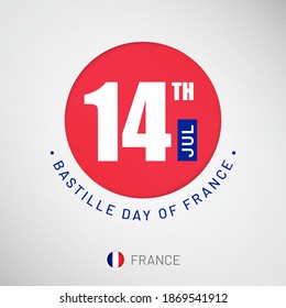 Bastille day in France celebration on 14th July, Artistic typographic background for social media website promotion