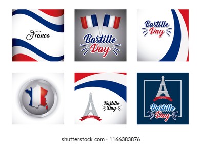 Bastille day and france design