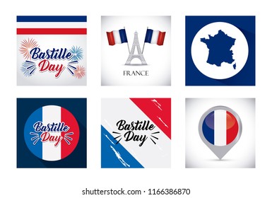 Bastille day and france design