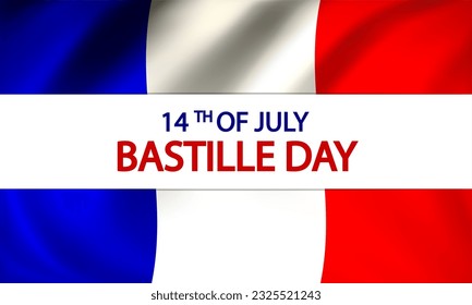 Bastille day france flag, vector art illustration.