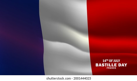 Bastille Day of the France Vector Background. The Fourteenth of July Illustration Design for Banner, Greeting Card, Invitation or Holiday Poster.