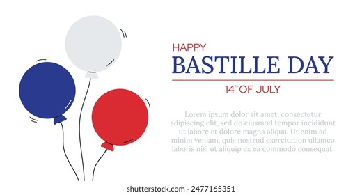 The Bastille Day of France vector banner