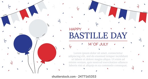 The Bastille Day of France vector banner