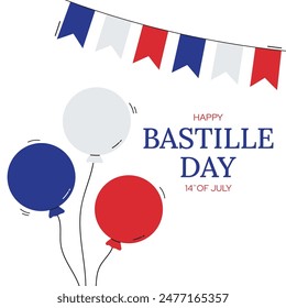 The Bastille Day of France vector poster