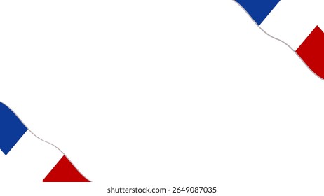 Bastille Day, French National Day background illustration with the flag of France	
