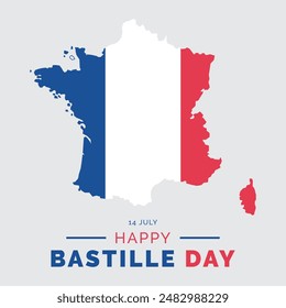 bastille day or french national day, french national day held on 14 july, vector illustration, eps file.