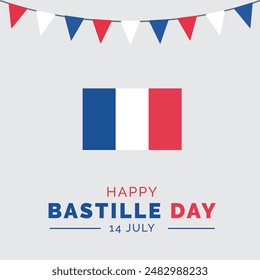 bastille day or french national day, french national day held on 14 july, vector illustration, eps file.