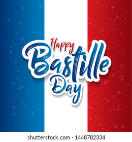 Bastille Day Of French National Day Illustration