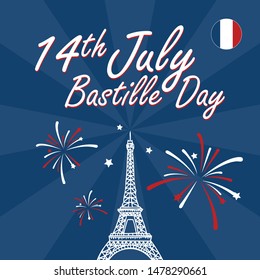 Bastille Day, the French National Day poster and concept design.