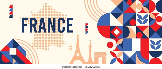 Bastille Day or French National Day related vector banner or background design concept.

