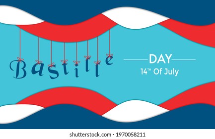 Bastille Day With Hang Text