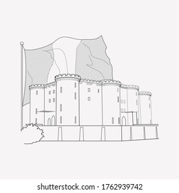 Bastille day icon line element. Vector illustration of bastille day icon line isolated on clean background for your web mobile app logo design.