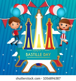 Bastille day illustration