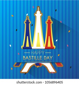 Bastille day illustration