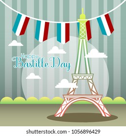 Bastille day illustration