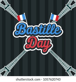 Bastille day illustration