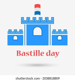 Bastille day isolated object, vector illustration.
