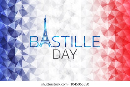 Bastille Day logo icon design, vector illustration