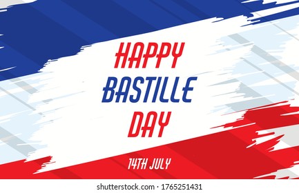 Bastille Day. National day of France, which is celebrated on 14 July each year. Announcement Celebration Message Poster, Flyer, Card, Background Vector Design. EPS 10.