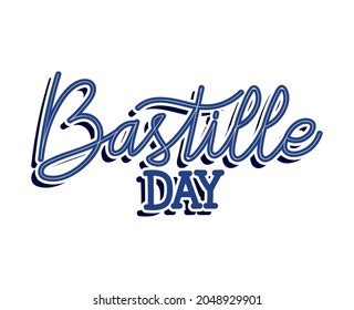 bastille day phrase over white