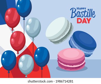 bastille day poster with cookies