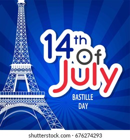 Bastille day. Vector background.