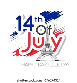 Bastille day. Vector background.