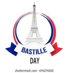 Bastille day. Vector background.