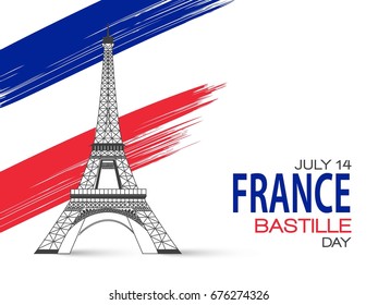 Bastille day. Vector background.