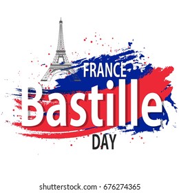 Bastille day. Vector background.