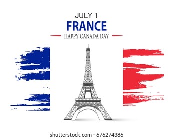 Bastille day. Vector background.