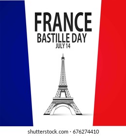 Bastille day. Vector background.