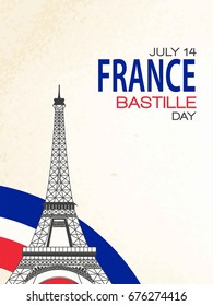 Bastille day. Vector background.