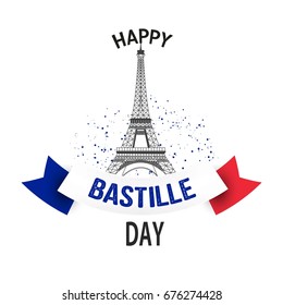 Bastille day. Vector background.